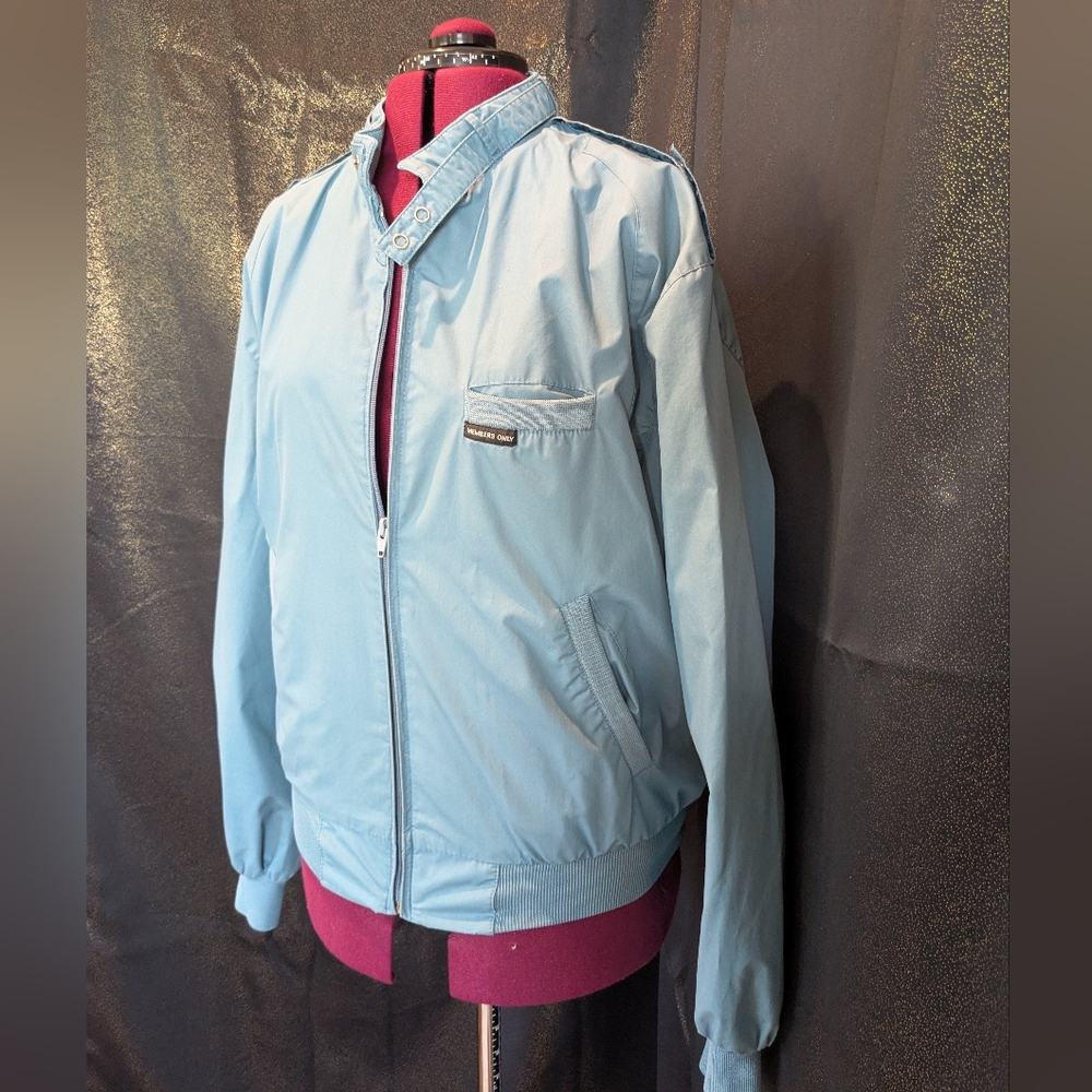 Vintage "Members Only" Jacket in Light Blue